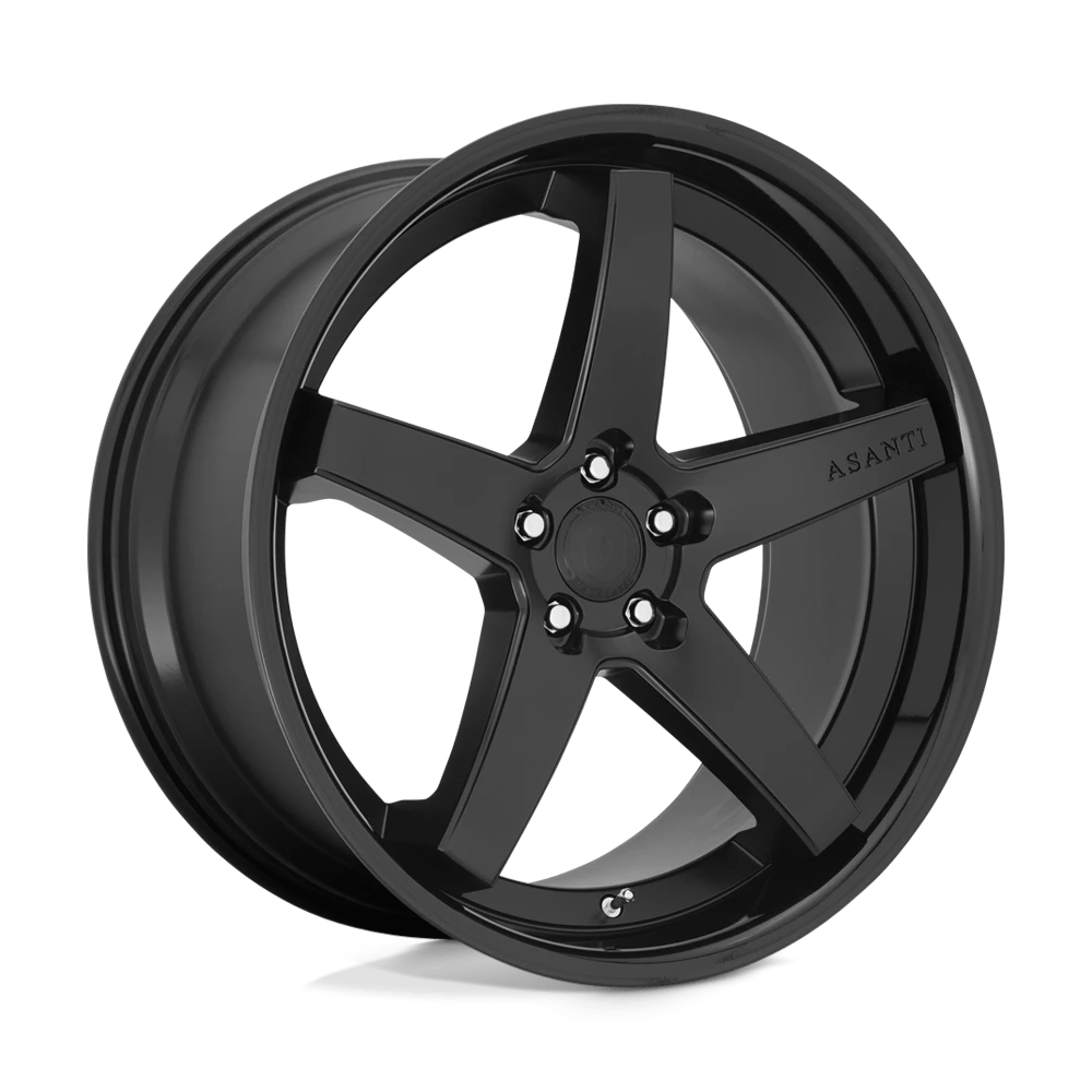 Asanti Black Abl31 Regal Satin Black Gloss Black Lip 22x10.5 (+25) 5x115