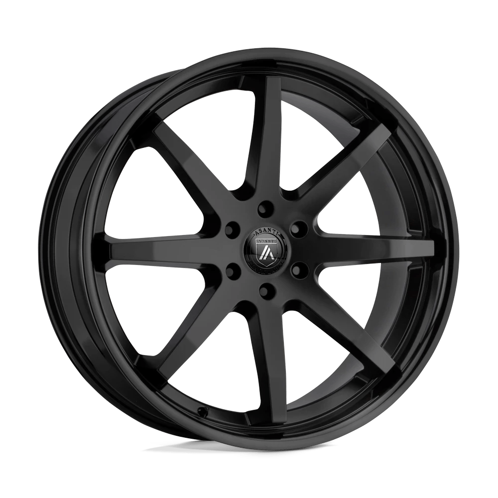Asanti Black Abl-32 Kaiser Satin Black Gloss Black Lip 24x10 (+30) 6x135