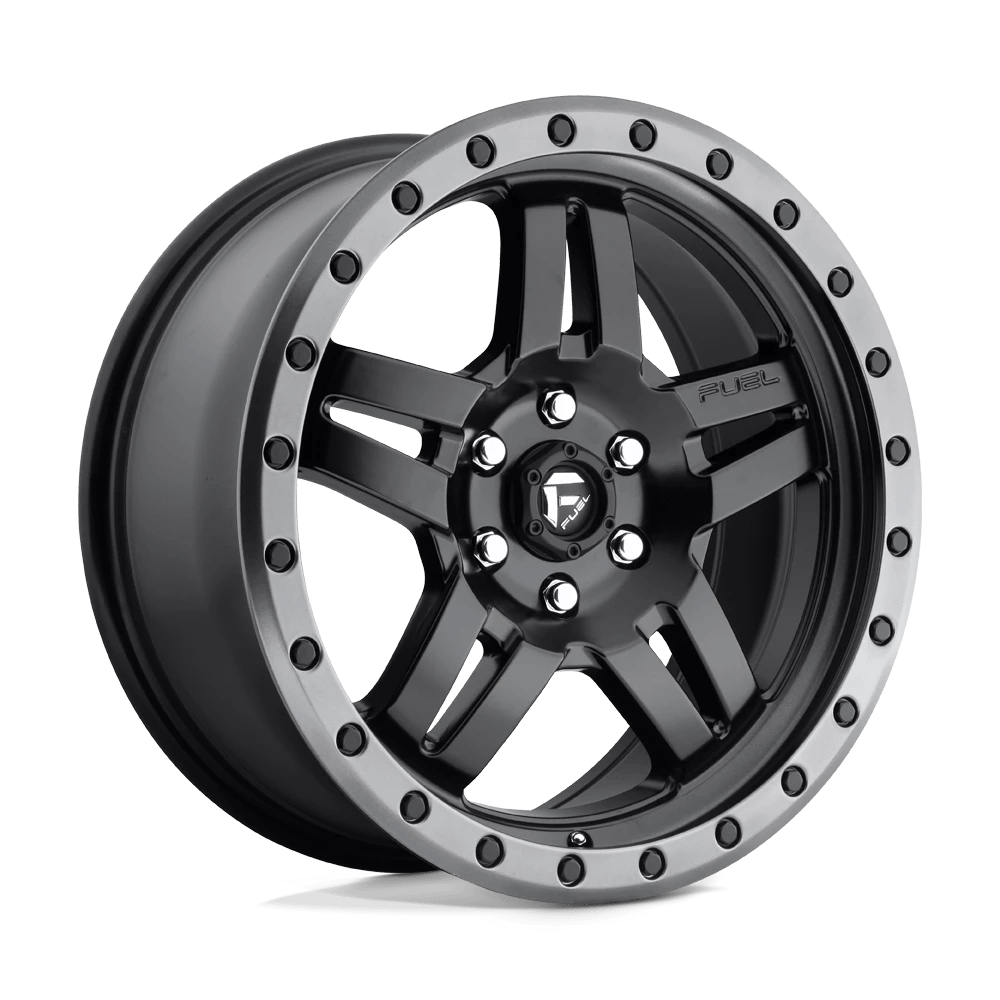 Fuel 1pc D557 Anza Matte Black Gun Metal Ring 18x8 (+27) 6x120