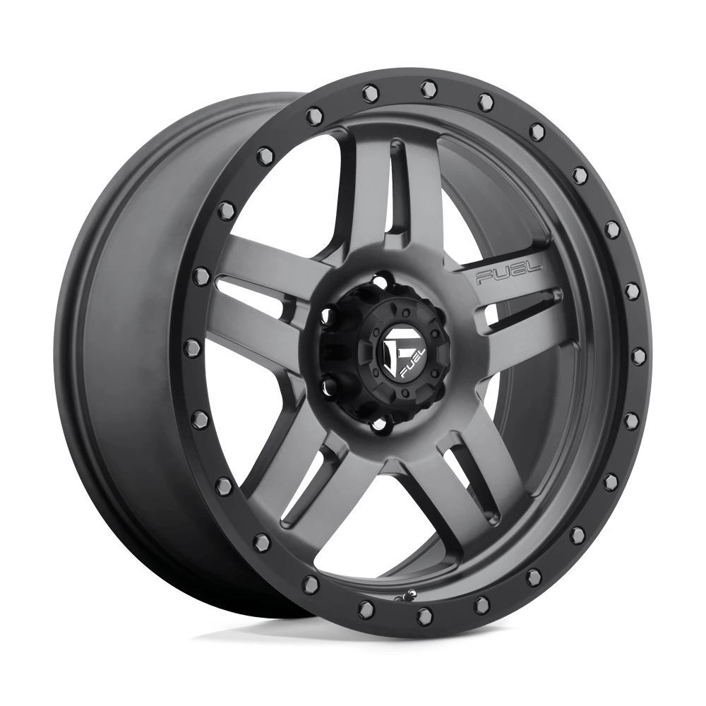 Fuel 1pc D558 Anza Matte Gun Metal Black Bead Ring 20x9 (+20) 6x139.7