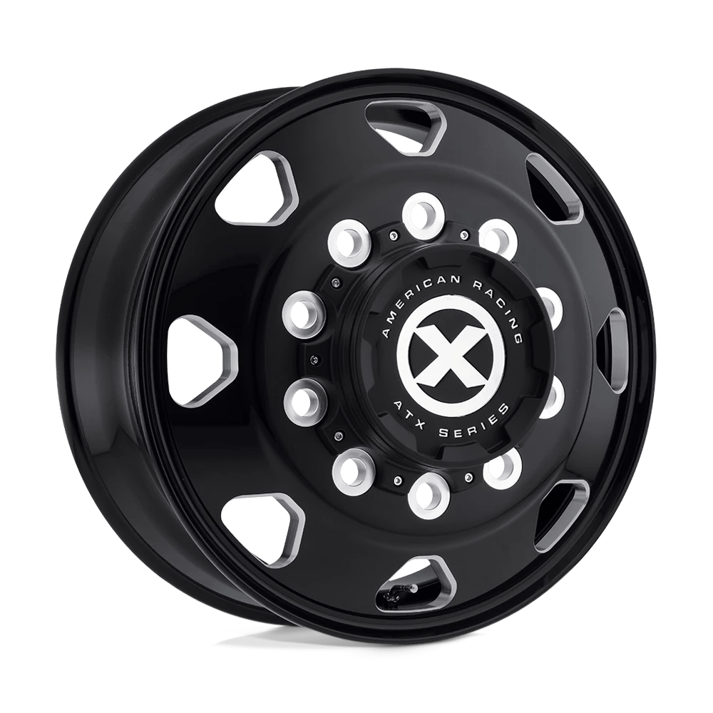 Atx Ao401 Octane Satin Black Milled - Front 22.5x8.25 (+144) 10x285.75