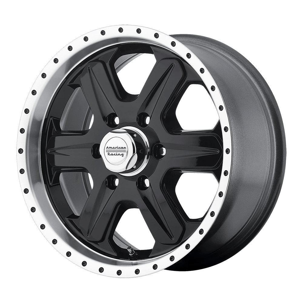 American Racing Ar321 Fuel Gloss Black With Diamond Cut Lip 16x8 (+12) 6x139.7