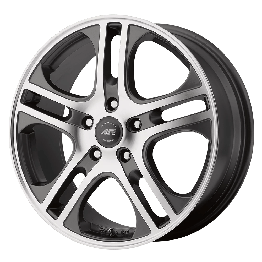 American Racing Ar887 Axl Dark Silver W/ Mach Face 15x6.5 (+40) 5x110