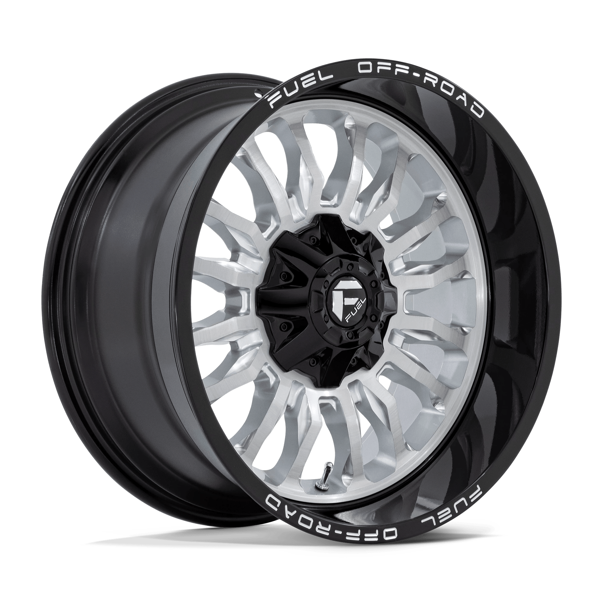 Fuel 1pc D798 Arc Silver Brushed Face With Milled Black Lip 20x10 (-18) 6x135/6x139.7