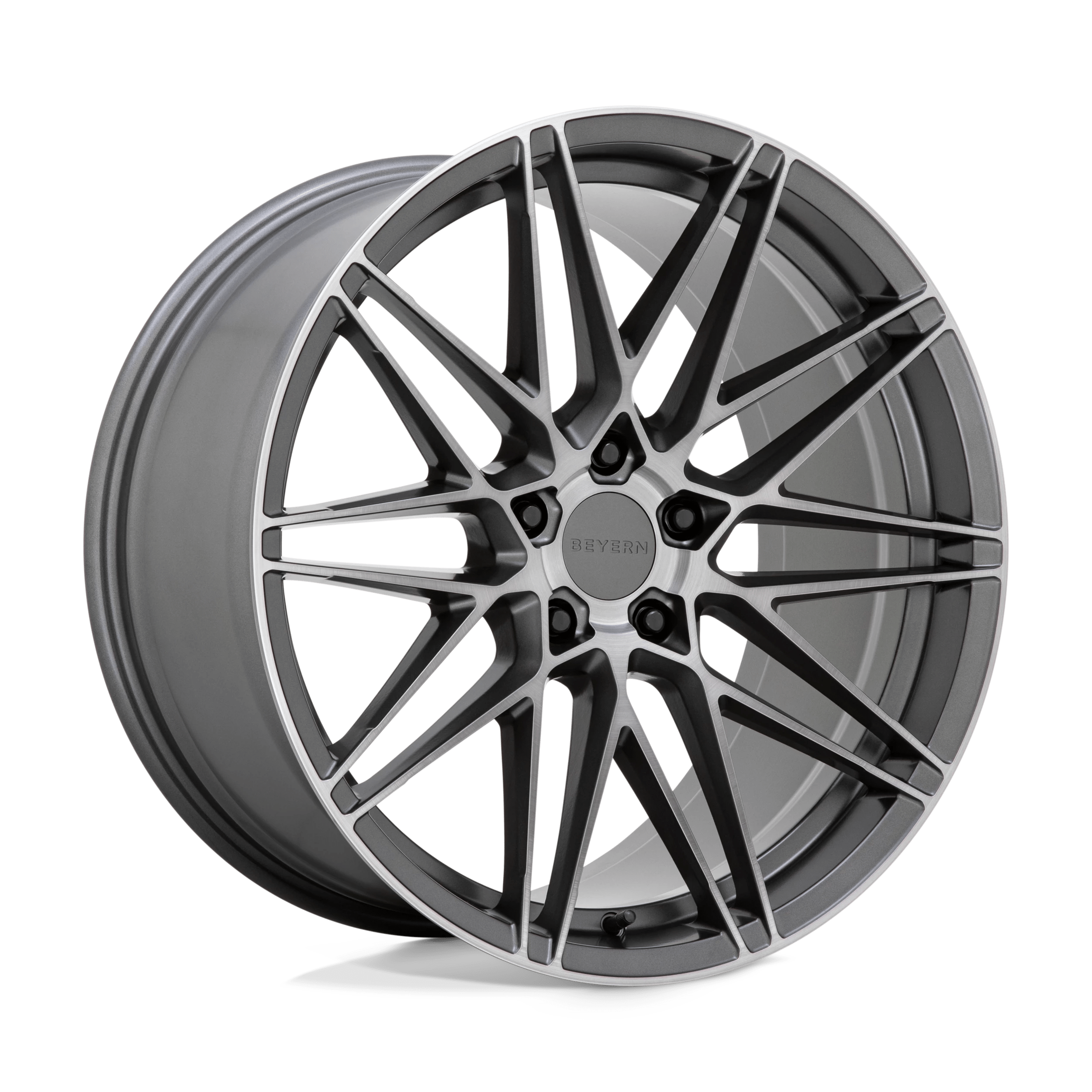 Beyern Damon Matte Gunmetal With Brushed Face 18x9.5 (+35) 5x120