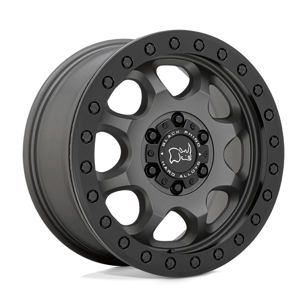 Black Rhino Venture Beadlock Matte Gunmetal With Black Hardware 17x8 (+38) 6x130