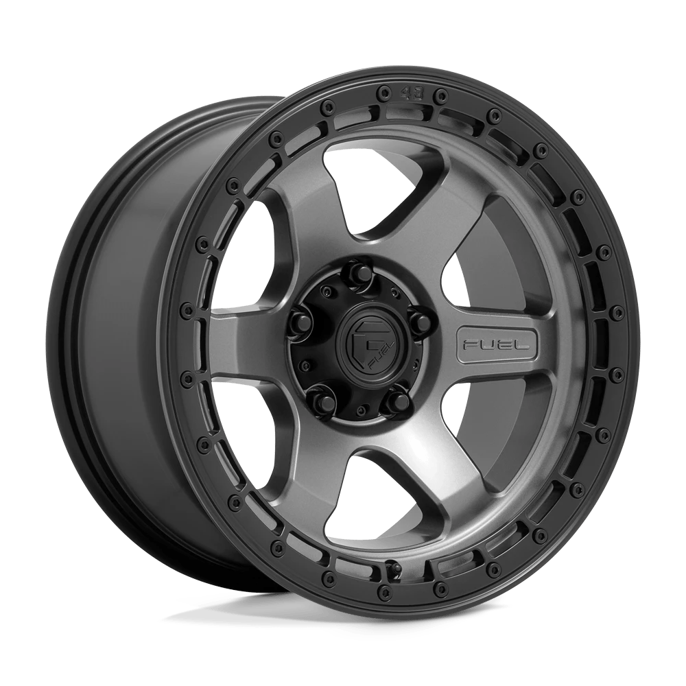 Fuel 1pc D752 Block Matte Gunmetal With Black Ring 18x9 (-12) 6x139.7
