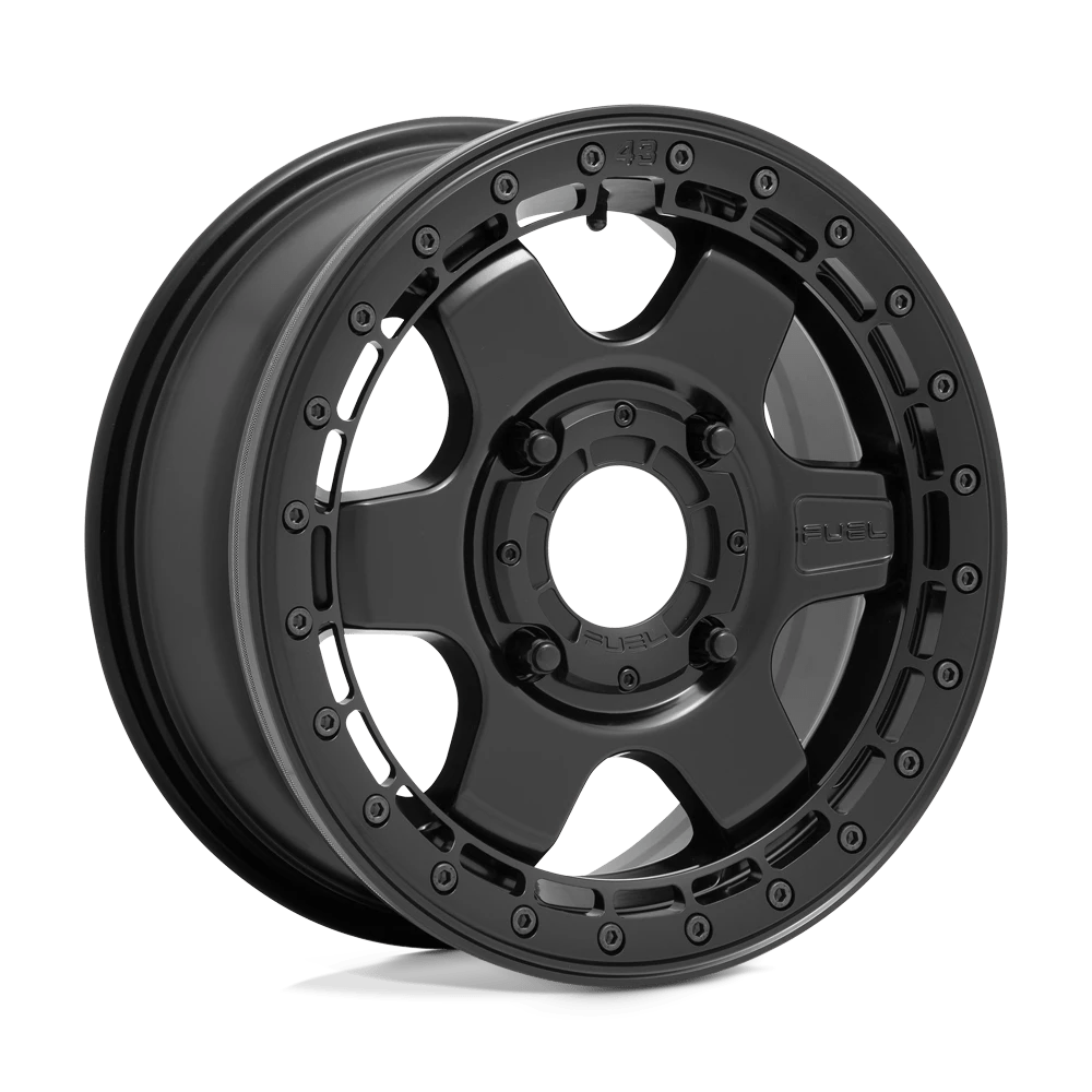 Fuel Utv D922 Block Beadlock Matte Black With Black Ring 15x6 (+38) 4x137