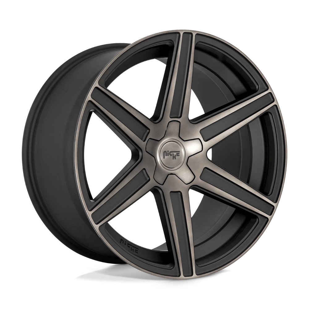 Niche 1pc M236 Carina Matte Machined Double Dark Tint 24x10 (+25) 5x139.7