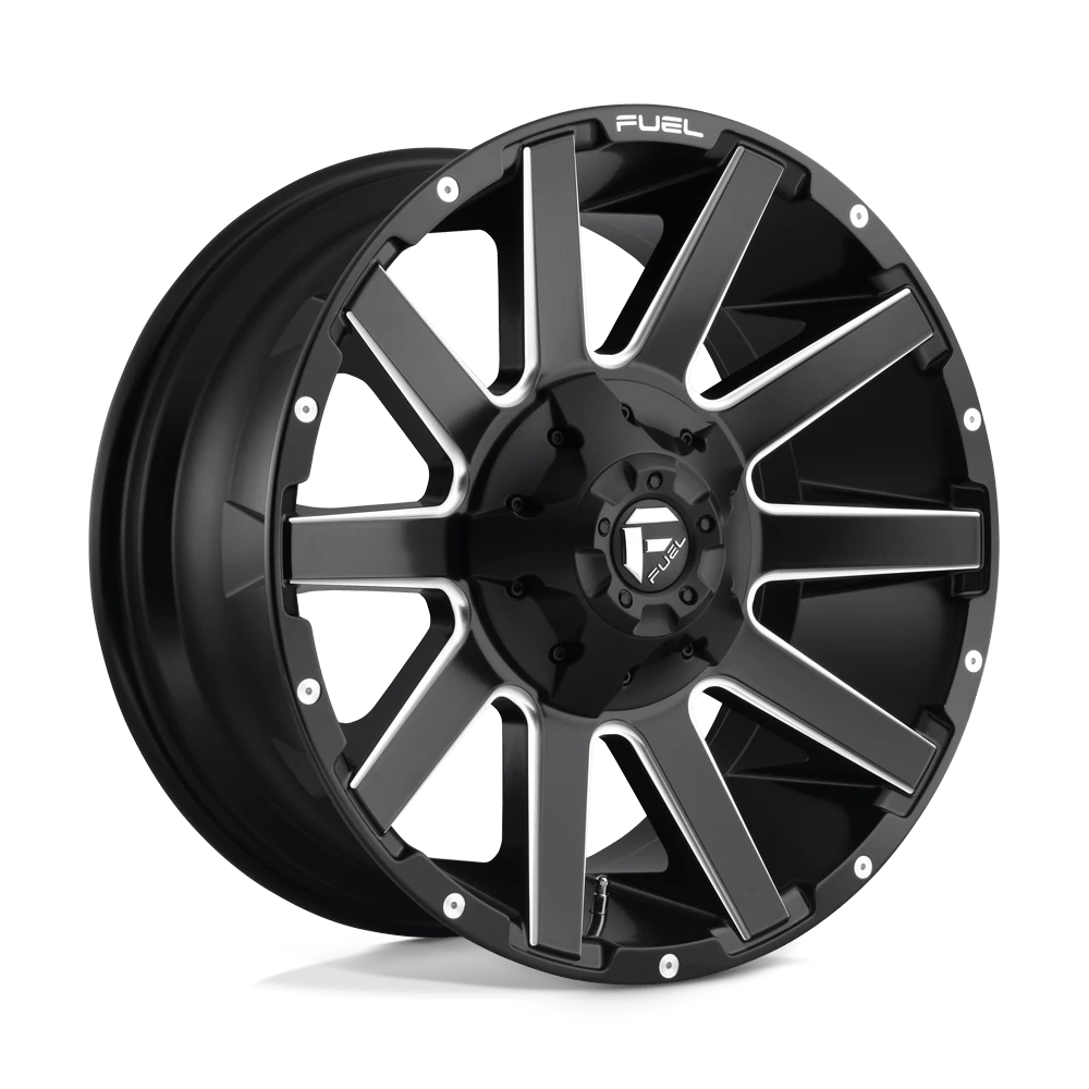 Fuel 1pc D616 Contra Matte Black Milled 20x9 (+20) 8x180
