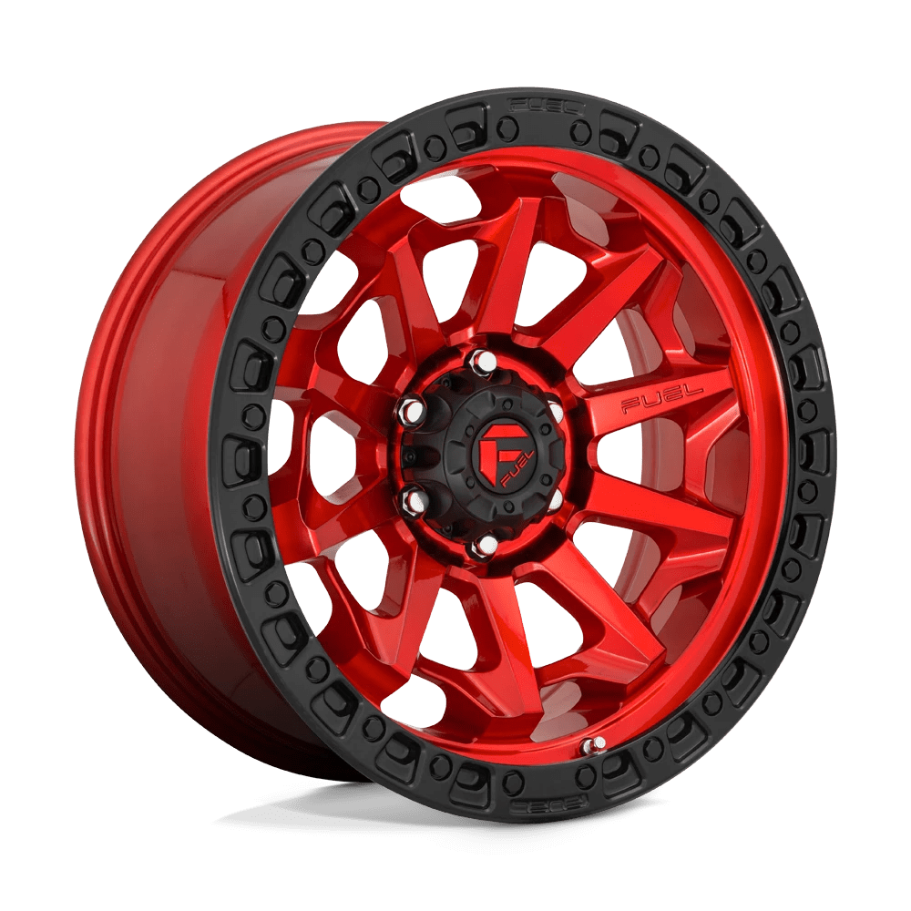Fuel 1pc D695 Covert Candy Red Black Bead Ring 18x9 (+1) 5x139.7