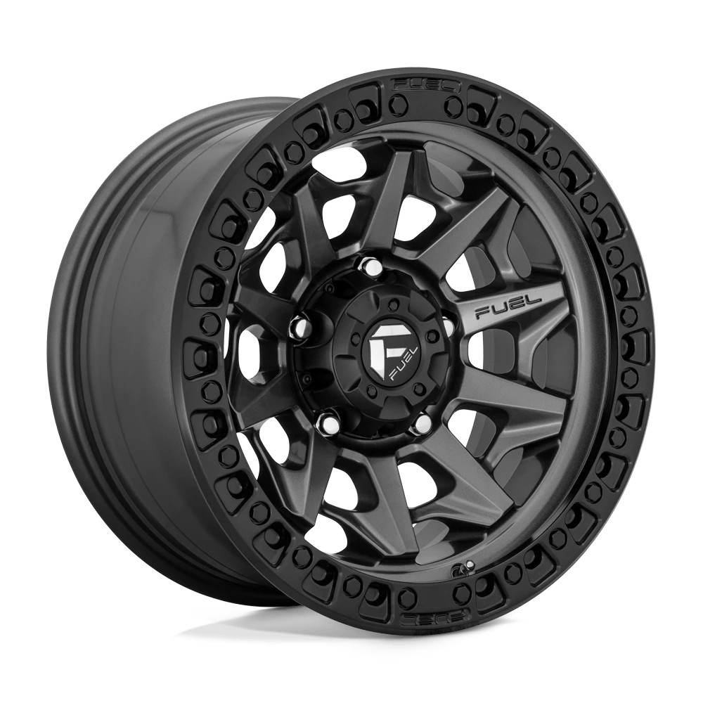 Fuel 1pc D716 Covert Matte Gun Metal Black Bead Ring 20x10 (-18) 6x135