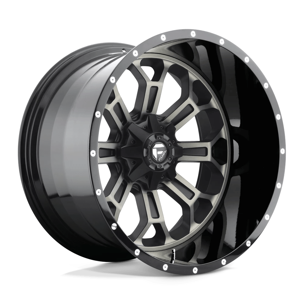 Fuel 1pc D561 Crush Gloss Machined Double Dark Tint 22x12 (-44) 8x180