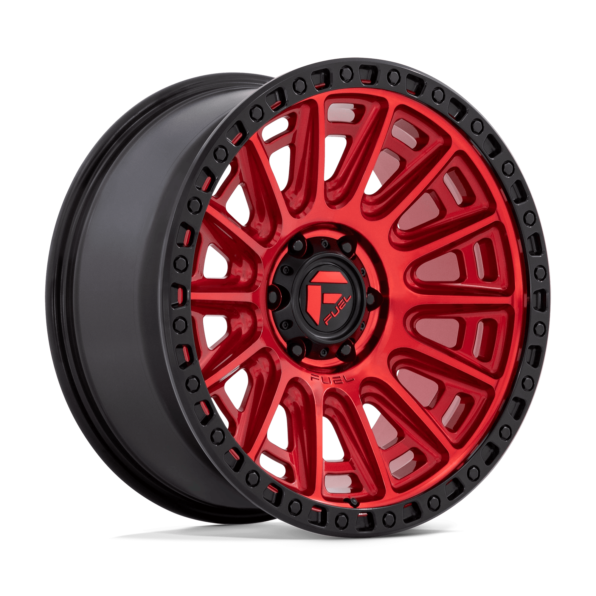 Fuel 1pc D834 Cycle Candy Red With Black Ring 20x9 (+1) 6x135