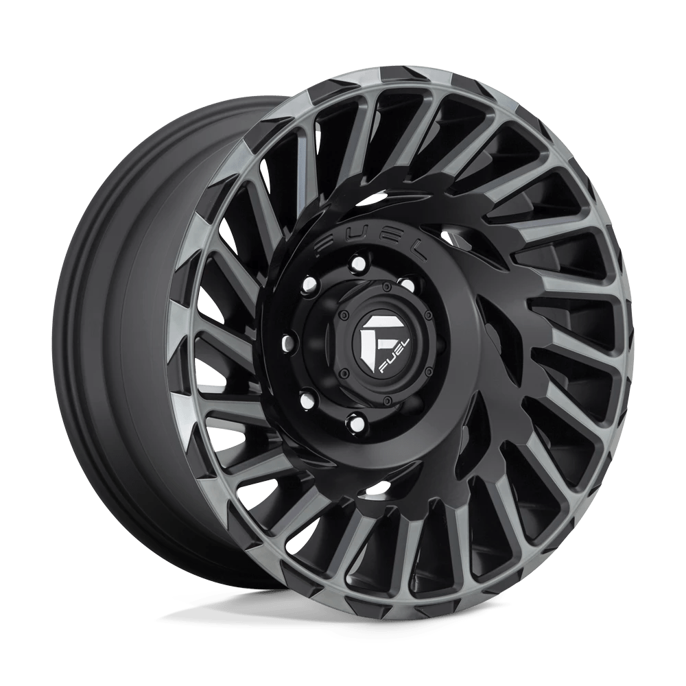 Fuel 1pc D683 Cyclone Matte Machined Double Dark Tint 18x9 (-12) 6x139.7