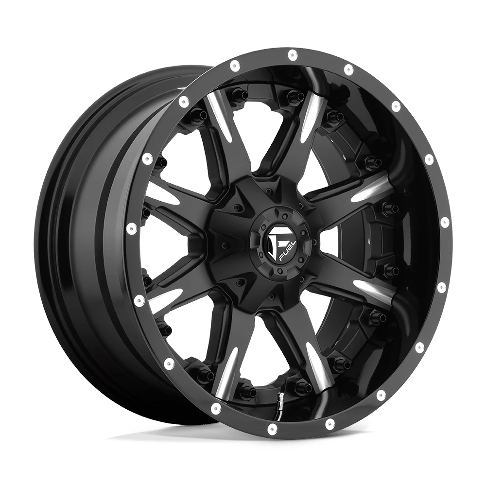 Fuel 2pc D251 Nutz Matte Black Milled 20x12 (-44) 8x170