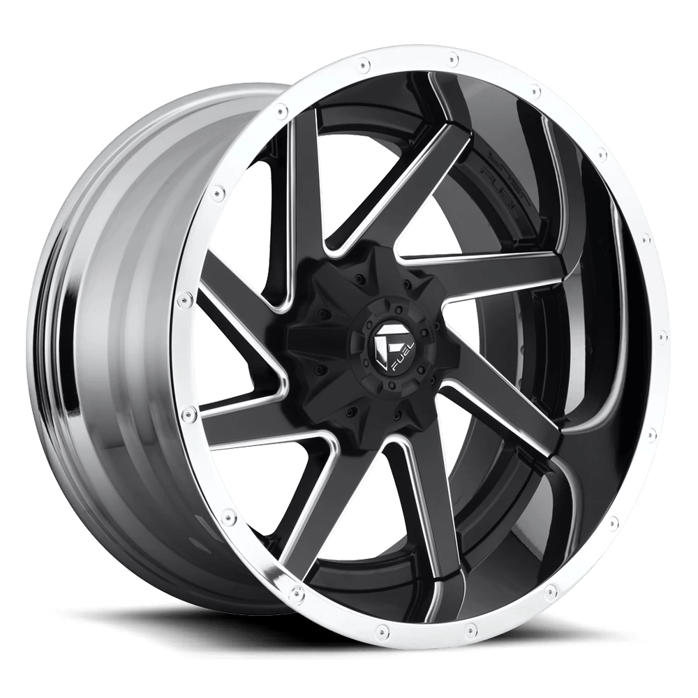 Fuel 2pc D264 Renegade Matte Black Chrome Lip 20x12 (-44) 6x135/6x139.7
