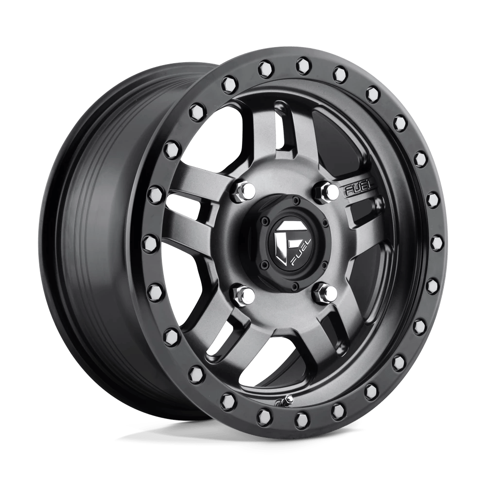 Fuel Utv D558 Anza Matte Gun Metal Black Bead Ring 14x7 (+13) 4x156