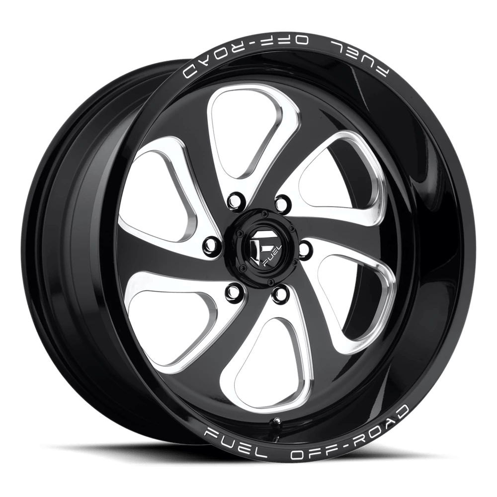 Fuel 1pc D587 Flow Gloss Black Milled 20x12 (-43) 6x135