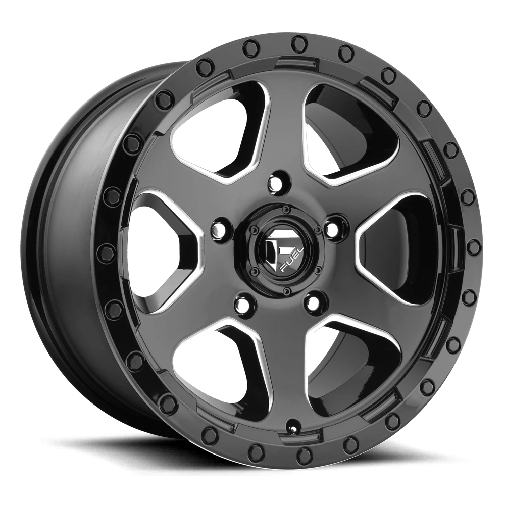 Fuel 1pc D590 Ripper Gloss Black Milled 17x9 (-12) 5x127