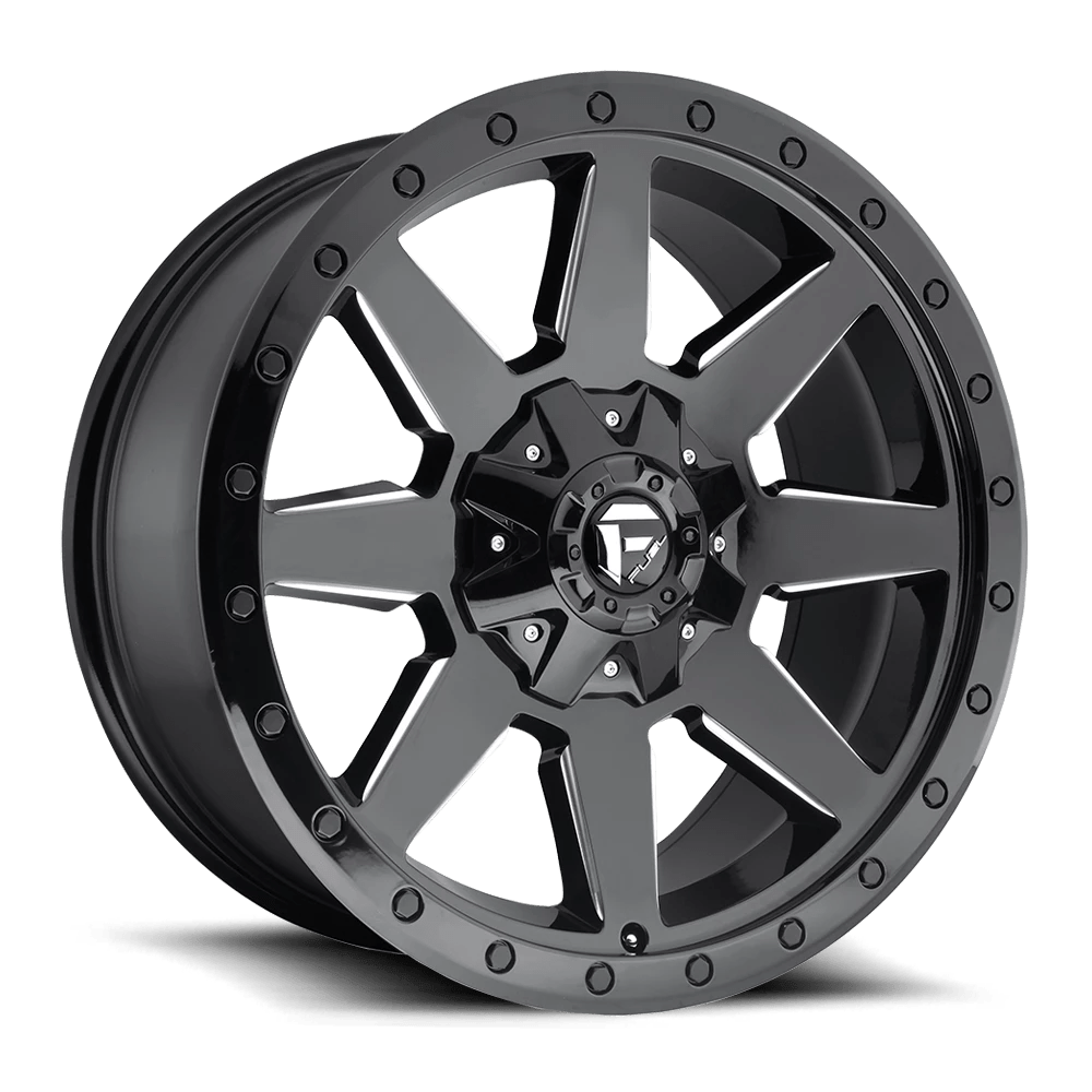 Fuel 1pc D597 Wildcat Gloss Black Milled 20x9 (+1) 5x139.7/5x150