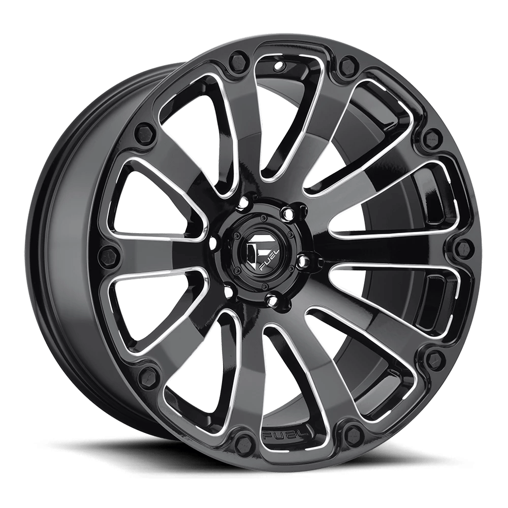 Fuel 1pc D598 Diesel Gloss Black Milled 20x9 (+1) 6x135