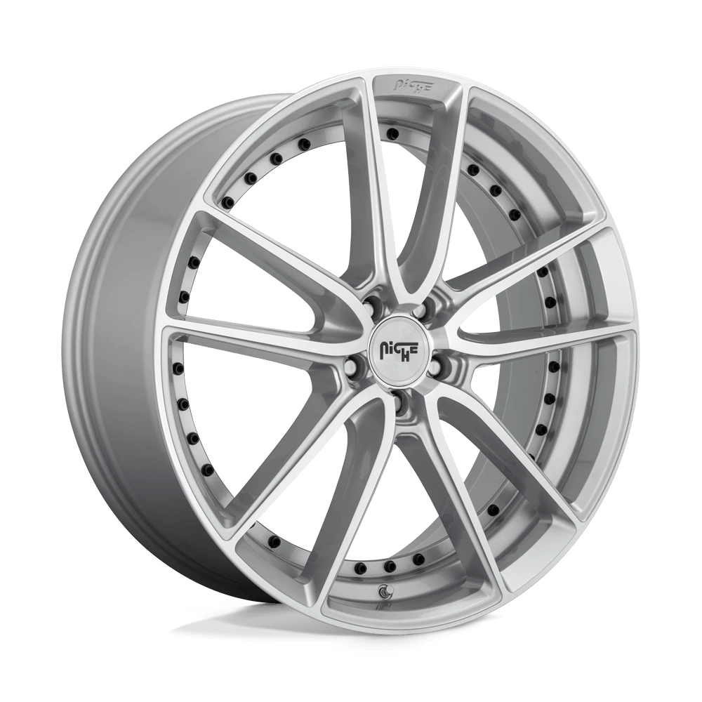Niche 1pc M221 Dfs Gloss Silver Machined 22x9 (+38) 5x112