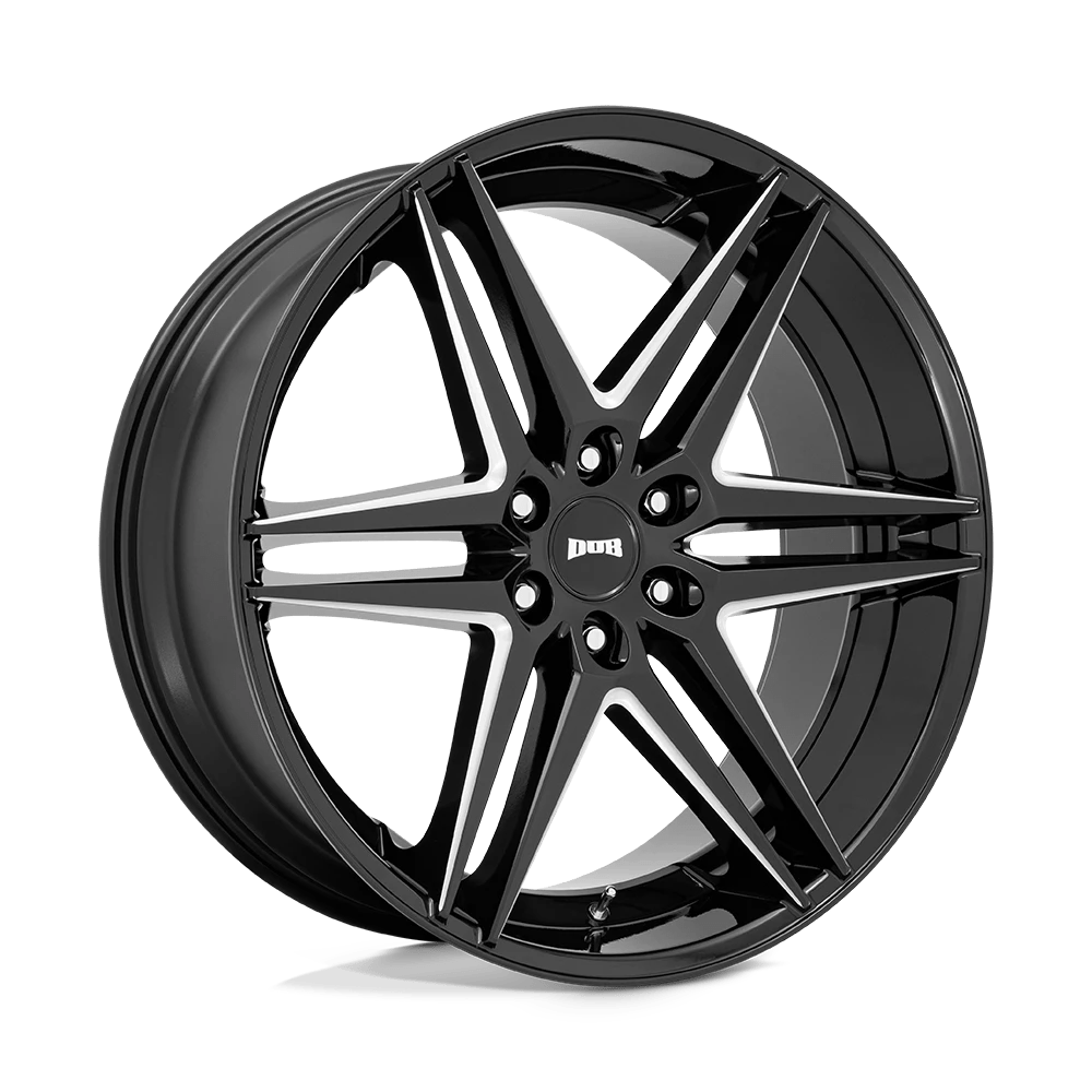 Dub 1pc S267 Dirty Dog Glossy Black Milled 24x10 (+25) 6x139.7