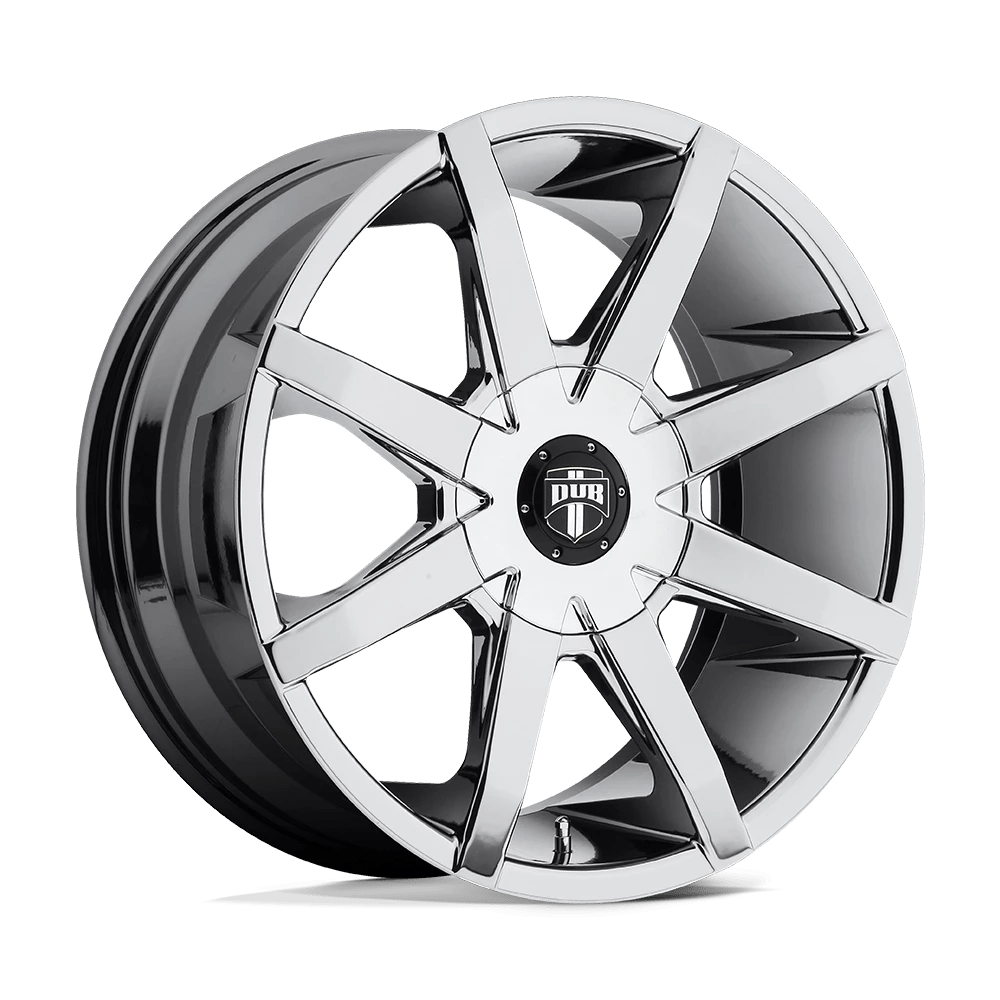 Dub 1pc S111 Push Chrome Plated 24x9.5 (+25) 6x135/6x139.7