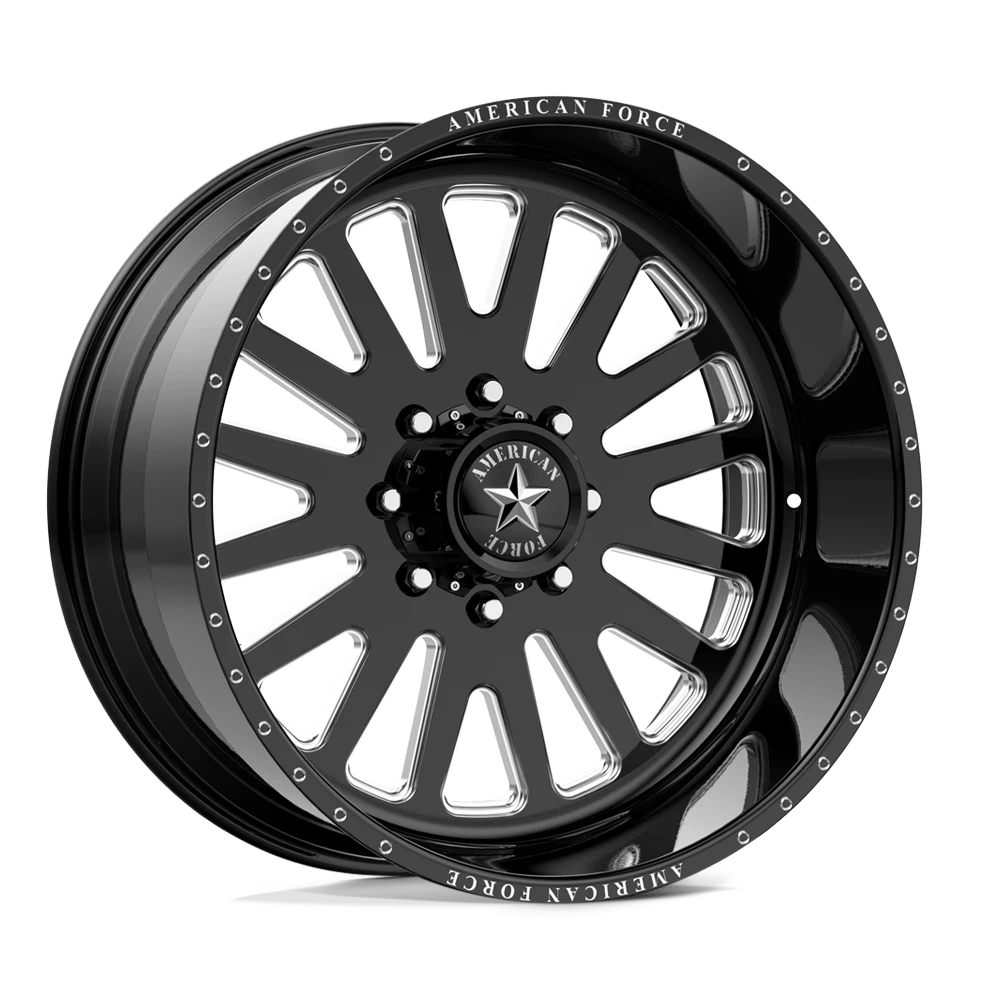 American Force Afw F20 Atom Ss Gloss Black Machined 22x12 (-40) 6x139.7