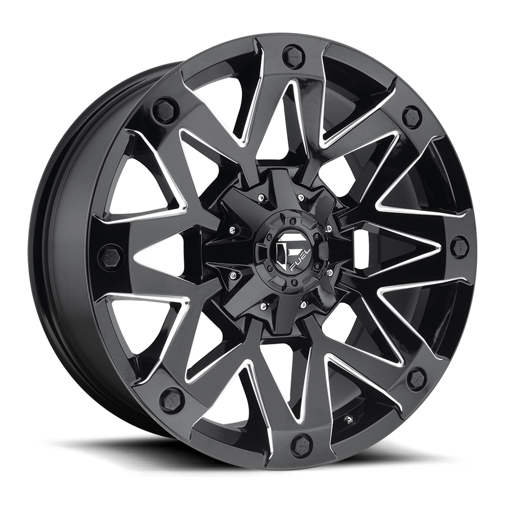 Fuel 1pc D555 Ambush Gloss Black Milled 20x9 (+1) 6x135/6x139.7