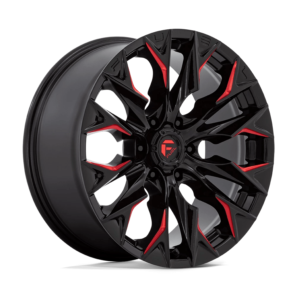 Fuel 1pc D823 Flame Gloss Black Milled With Candy Red 20x9 (+20) 6x139.7