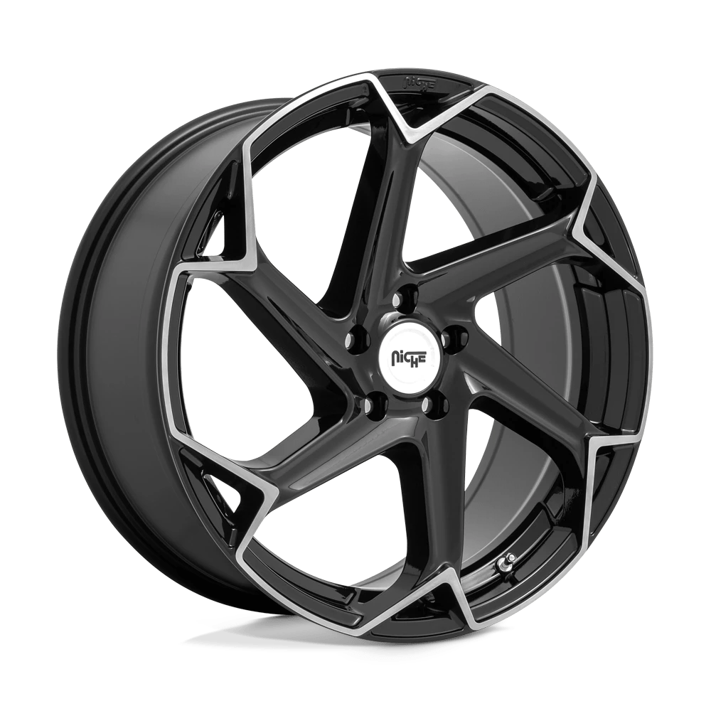 Niche 1pc M255 Flash Gloss Black Brushed 20x10.5 (+27) 5x112