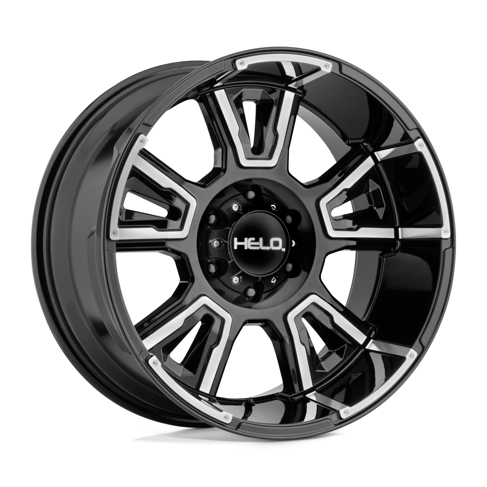Helo He914 Gloss Black Machined 20x9 (+0) 6x139.7