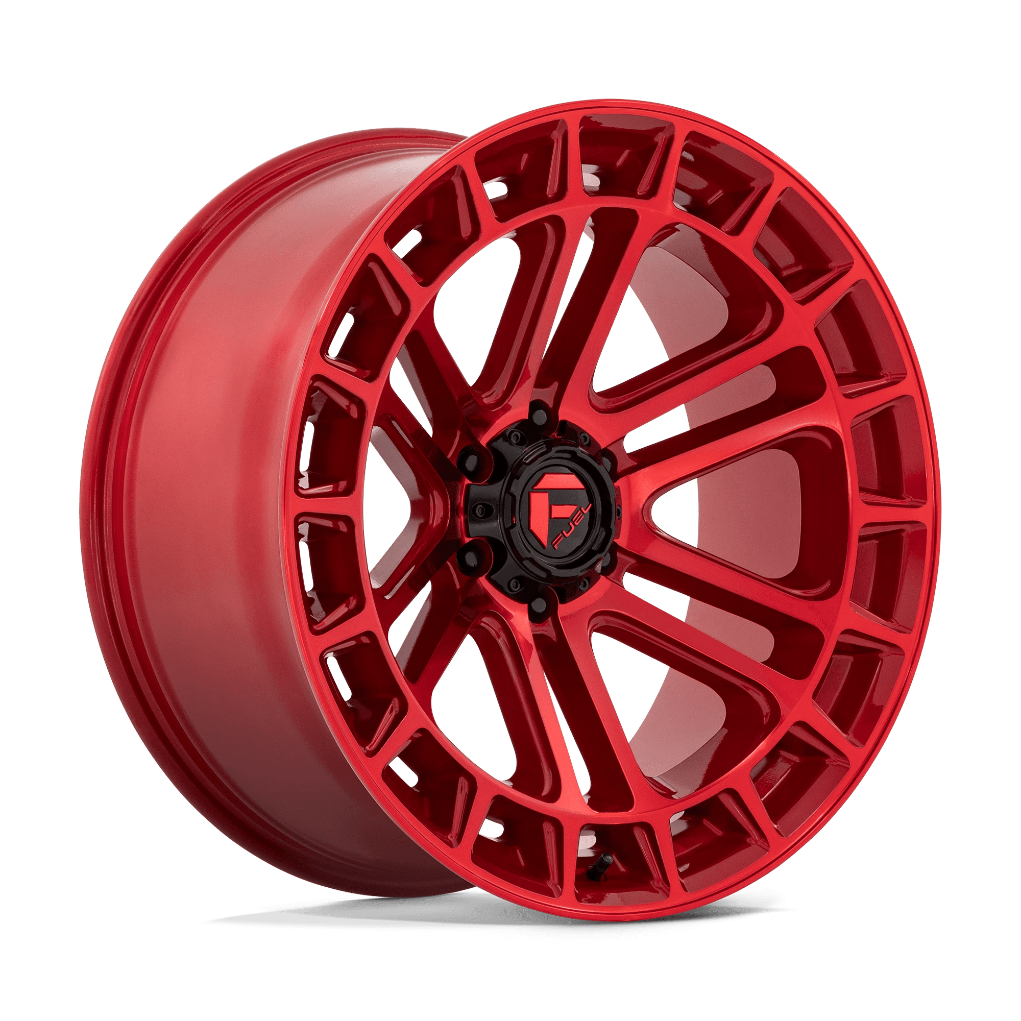 Fuel 1pc D719 Heater Candy Red Machined 22x10 (-13) 6x135
