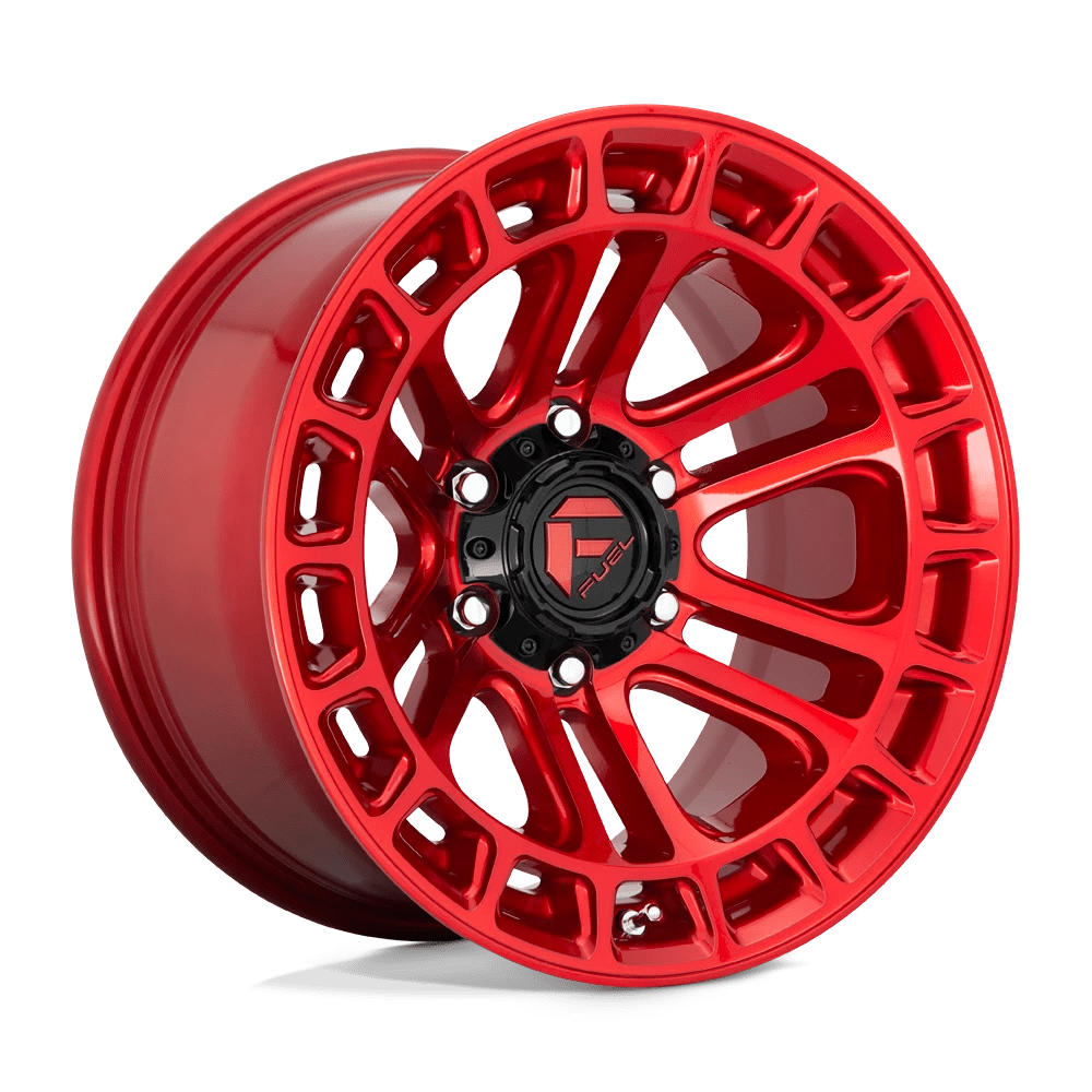Fuel 1pc D719 Heater Candy Red Machined 17x9 (-12) 6x139.7