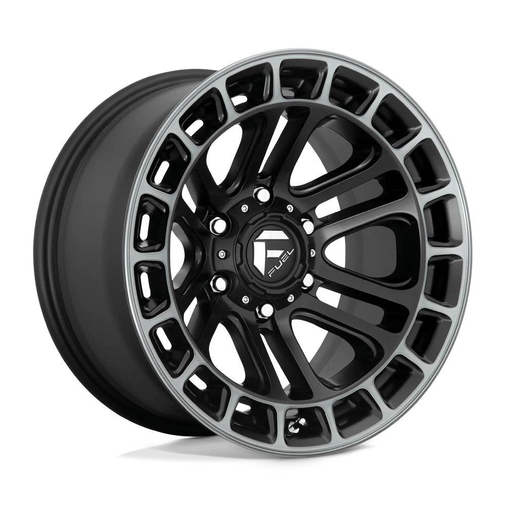 Fuel 1pc D720 Heater Matte Black Double Dark Tint Machined 18x9 (+1) 6x139.7