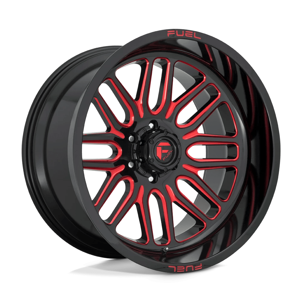 Fuel 1pc D663 Ignite Gloss Black Red Tinted Clear 22x12 (-43) 6x135