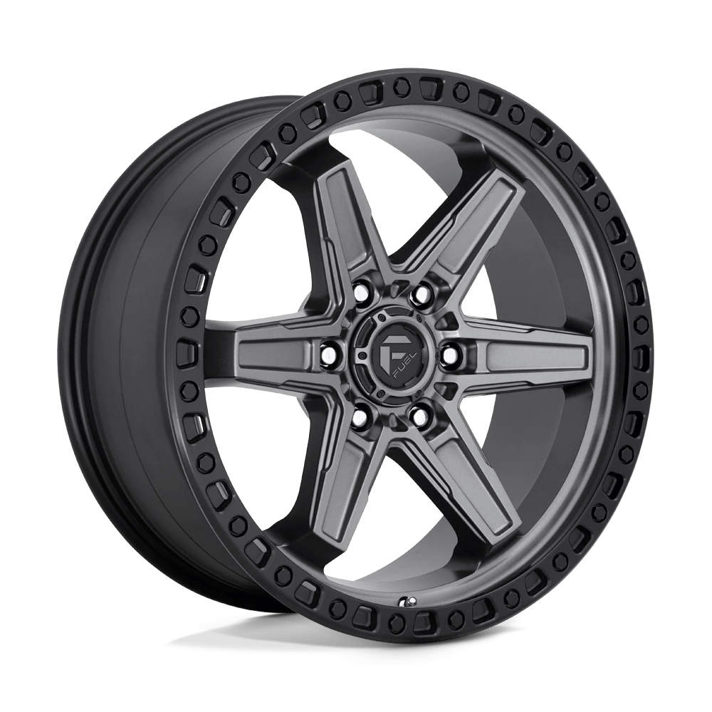 Fuel 1pc D698 Kicker Matte Gun Metal Black Bead Ring 20x9 (+20) 6x114.3