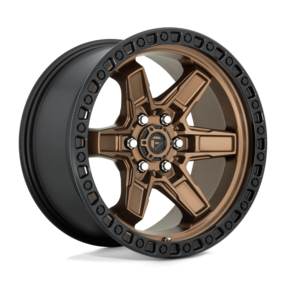 Fuel 1pc D699 Kicker Matte Bronze Black Bead Ring 17x9 (+12) 6x114.3