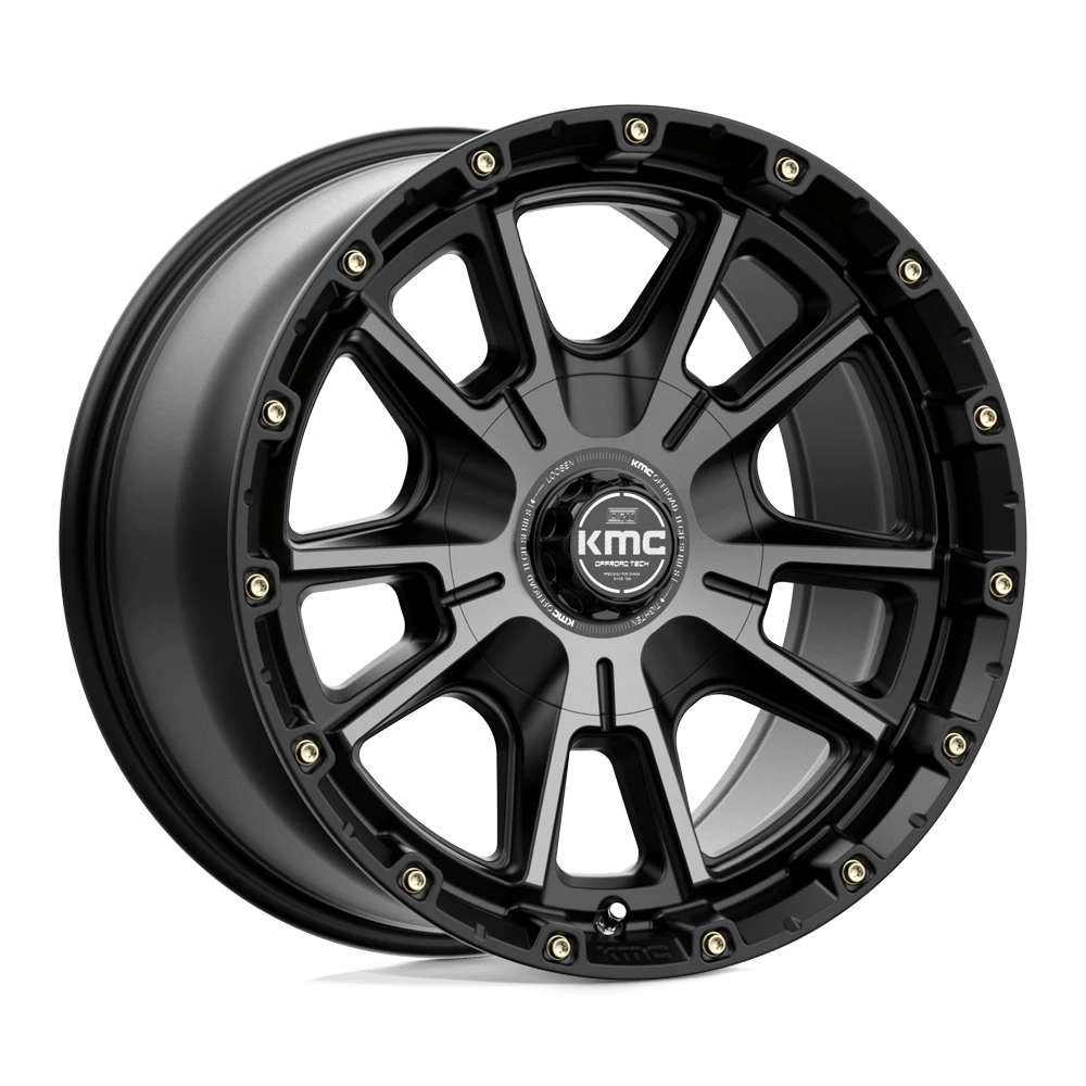 Kmc Km100 Sync Satin Black With Gray Tint 17x9 (+18) 6x135/6x139.7