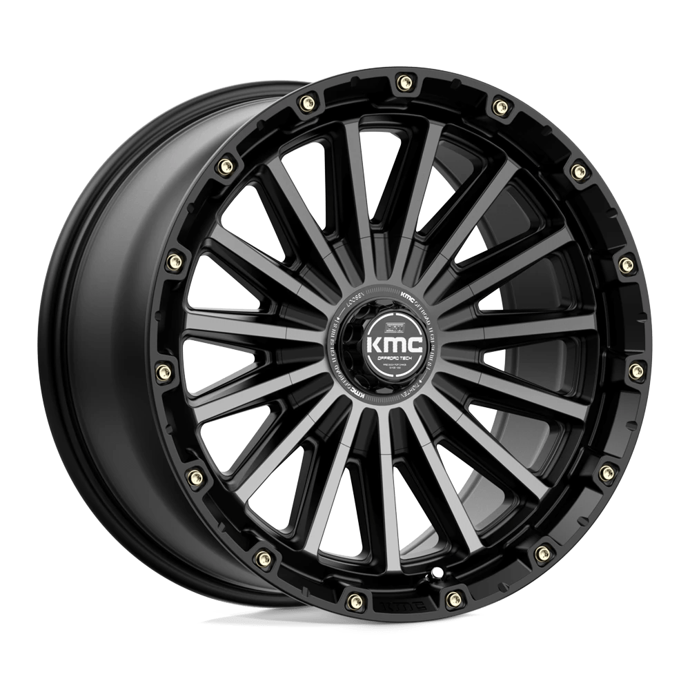 Kmc Km102 Signal Satin Black With Gray Tint 17x9 (+18) 6x135/6x139.7