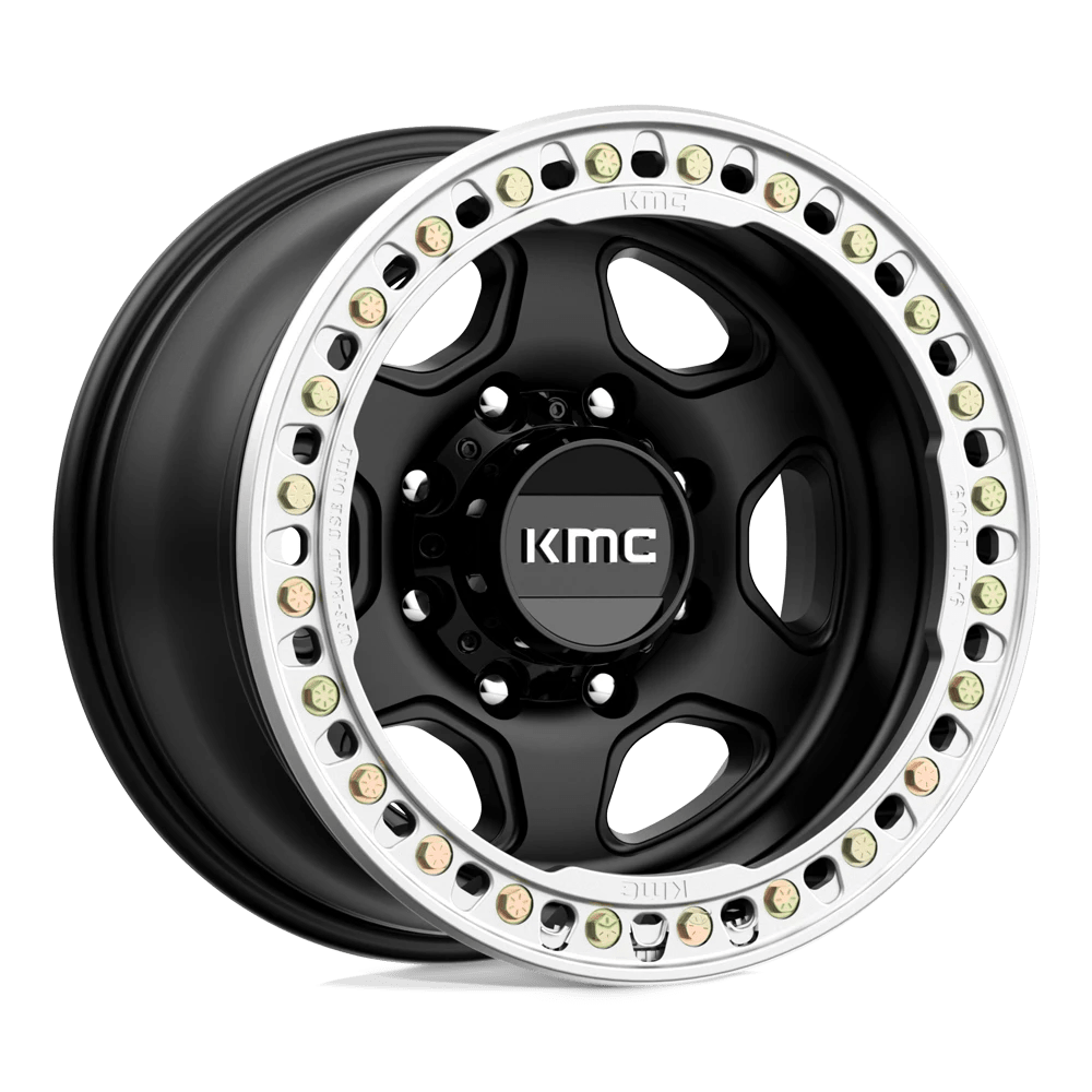 Kmc Km233 Hex Beadlock Satin Black 17x9 (-38) 8x165.1