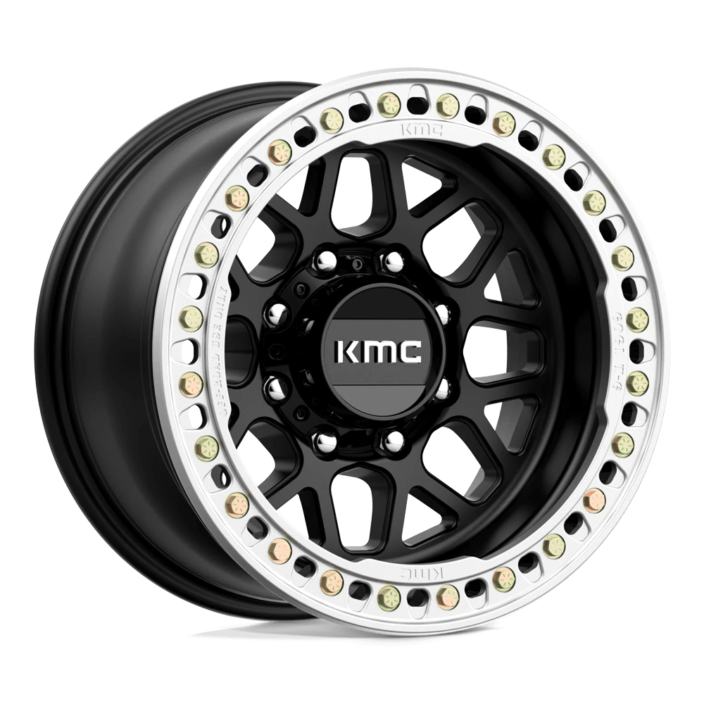 Kmc Km235 Grenade Crawl Beadlock Satin Black 17x9 (-38) 8x165.1