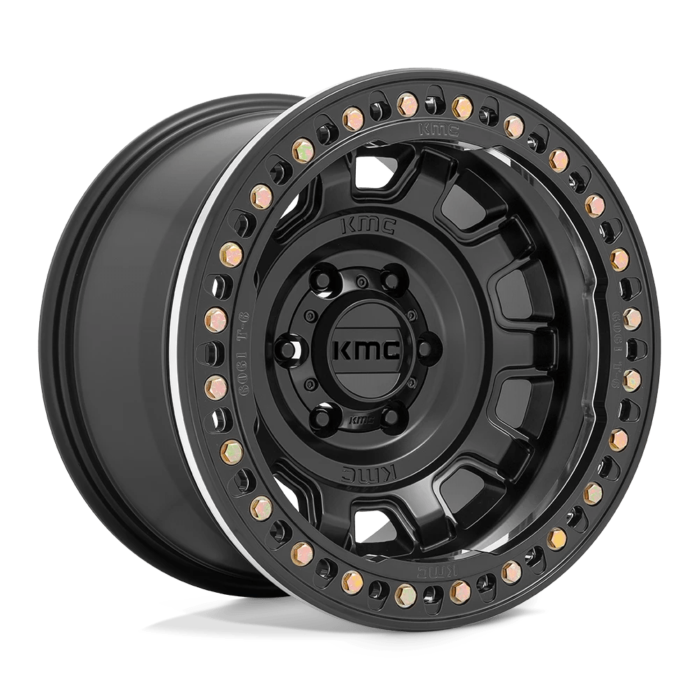 Kmc Km236 Tank Beadlock Satin Black 17x9 (-15) 5x127