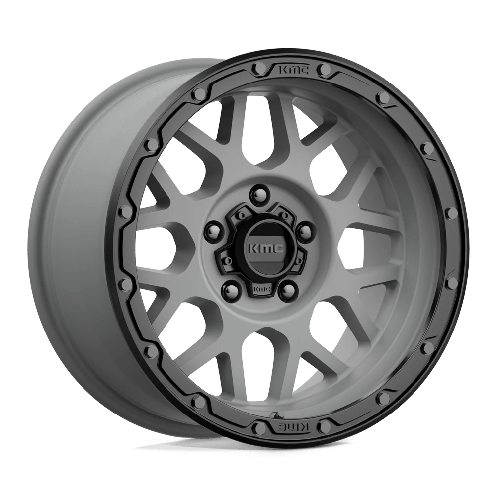 Kmc Km535 Grenade Off-road Matte Gray Matte Black Lip 17x9 (-12) 5x127