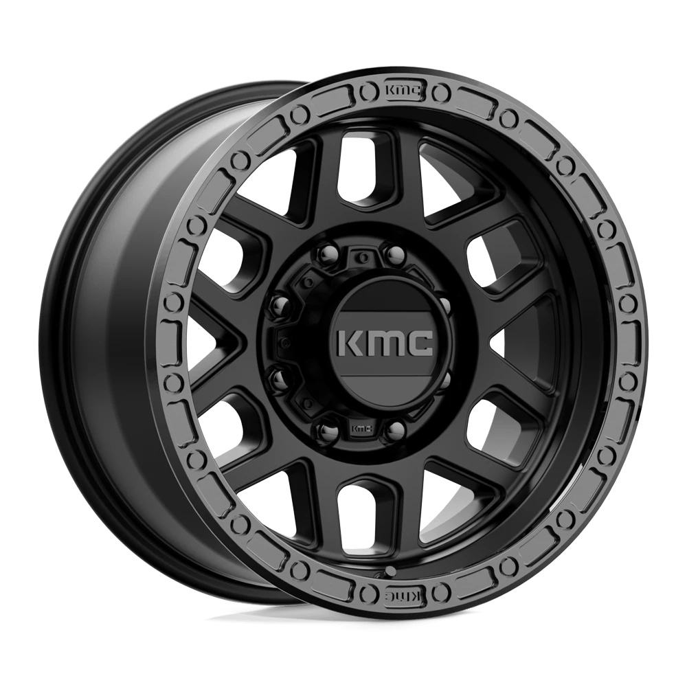 Kmc Km544 Mesa Satin Black With Gloss Black Lip 17x9 (-12) 8x170