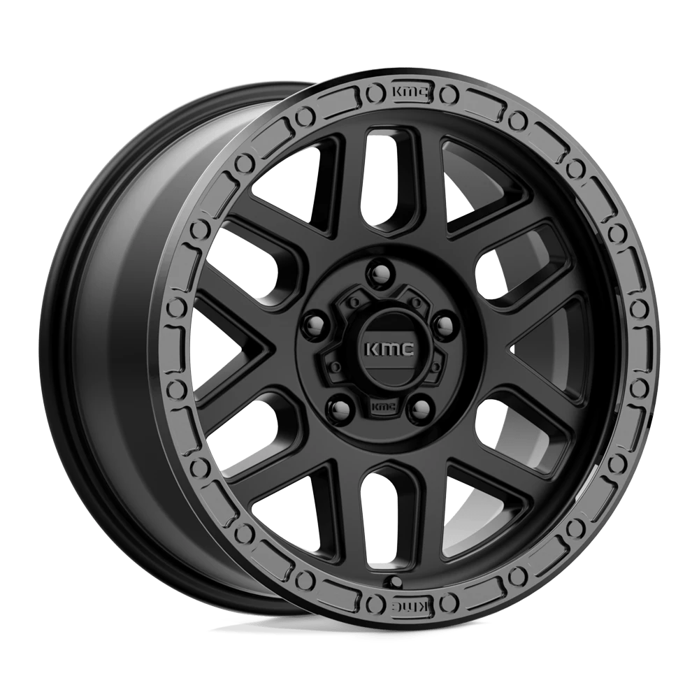 Kmc Km544 Mesa Satin Black With Gloss Black Lip 17x9 (+18) 5x127