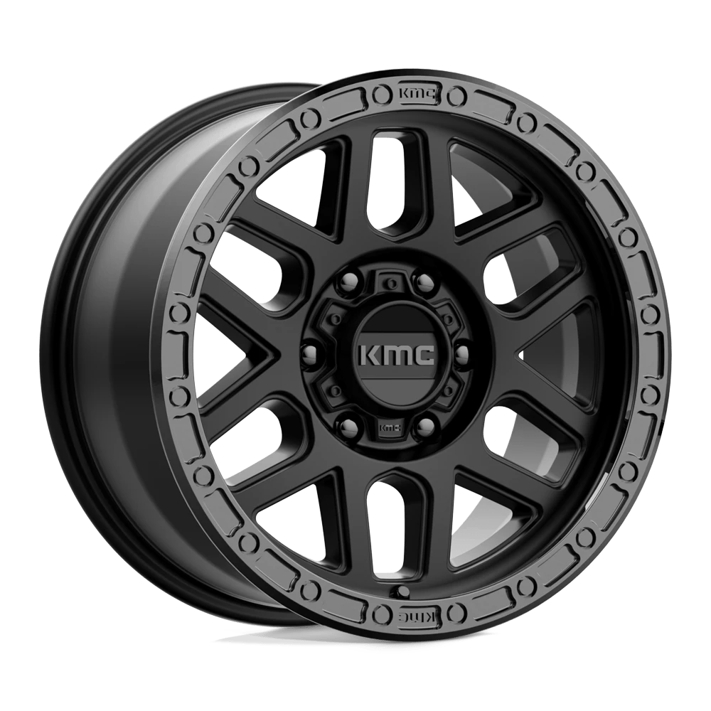 Kmc Km544 Mesa Satin Black With Gloss Black Lip 17x9 (+18) 6x114.3