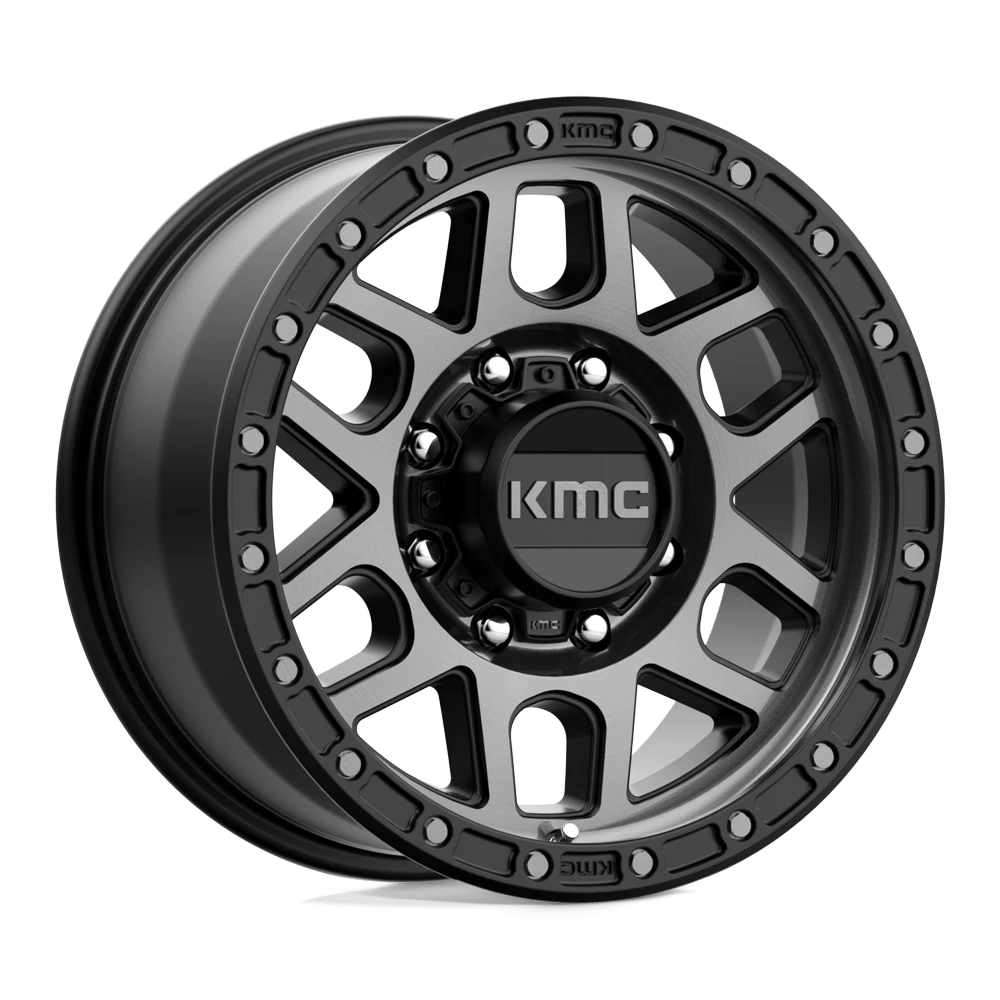 Kmc Km544 Mesa Satin Black With Gray Tint 17x9 (+18) 8x165.1